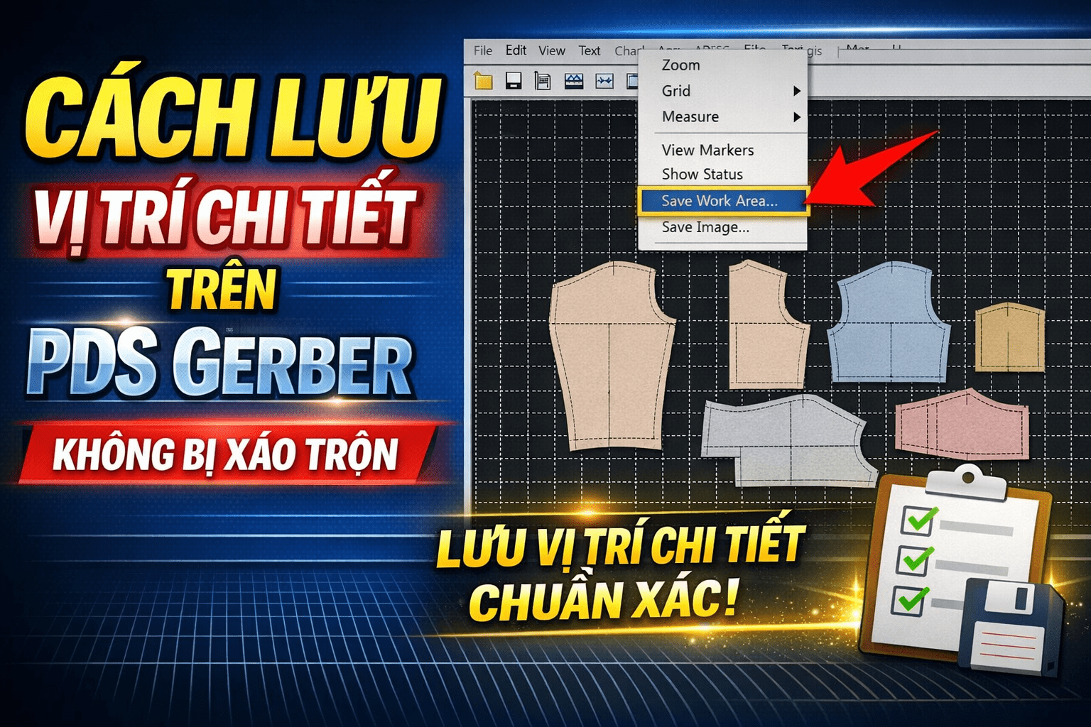 Hướng dẫn cách lưu vị trí chi tiết trên vùng làm việc của PDS trong phần mềm Gerber